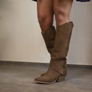Camperos Taupe in Pelle