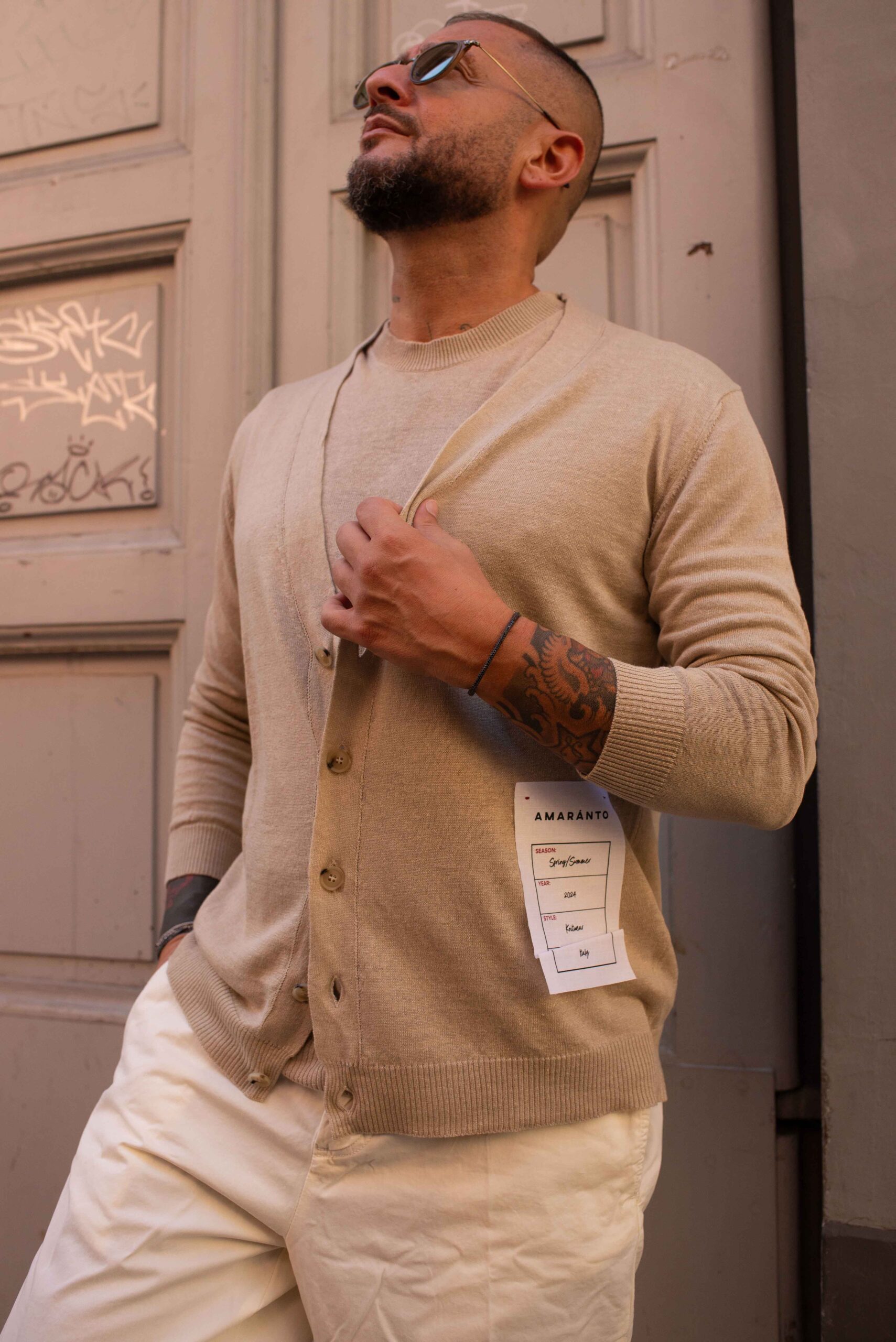 Cardigan AMARANTO in Lino