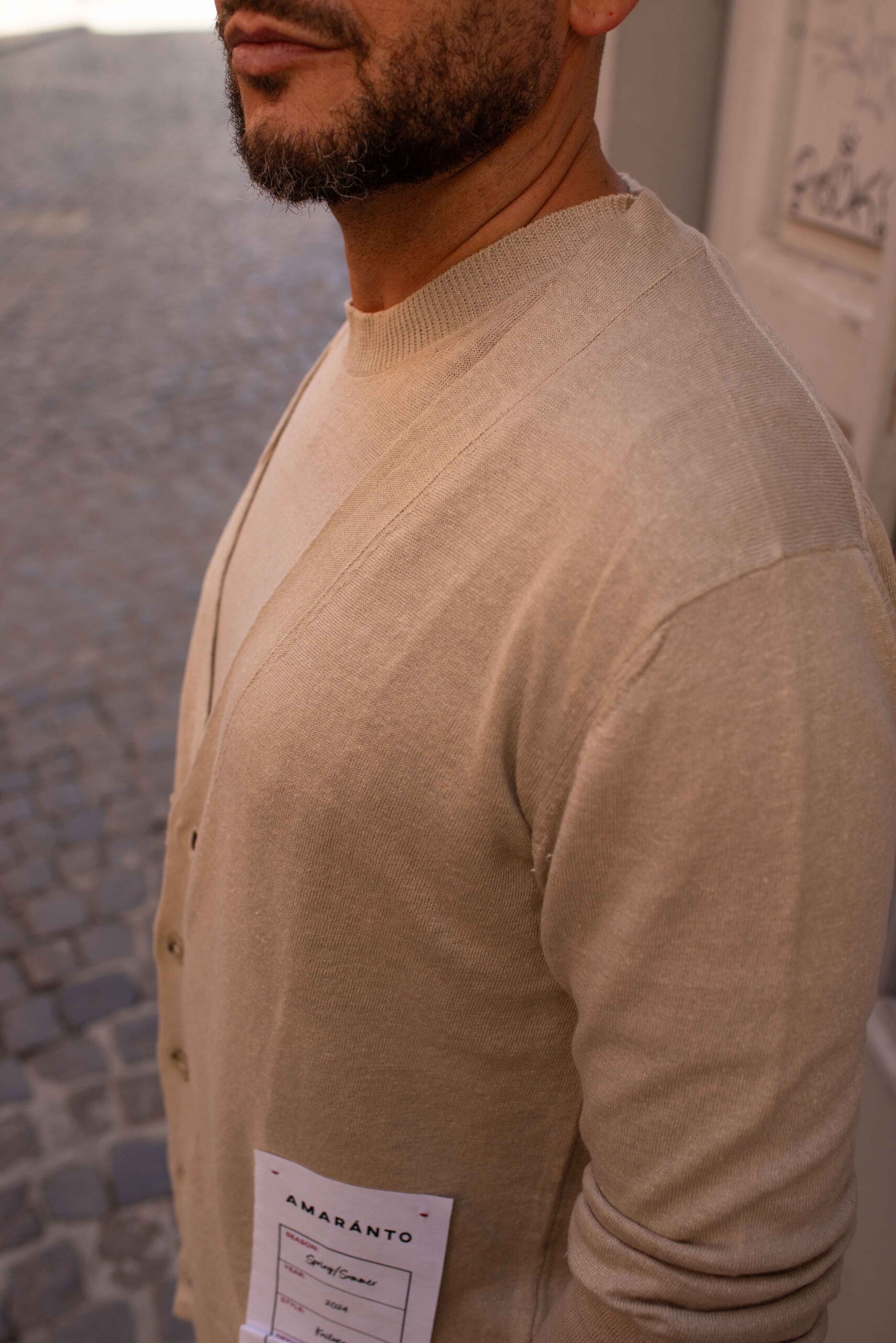 Cardigan AMARANTO in Lino - immagine 2