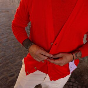Cardigan AMARANTO in Lino