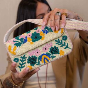 Borsa Flower con perline NALI'