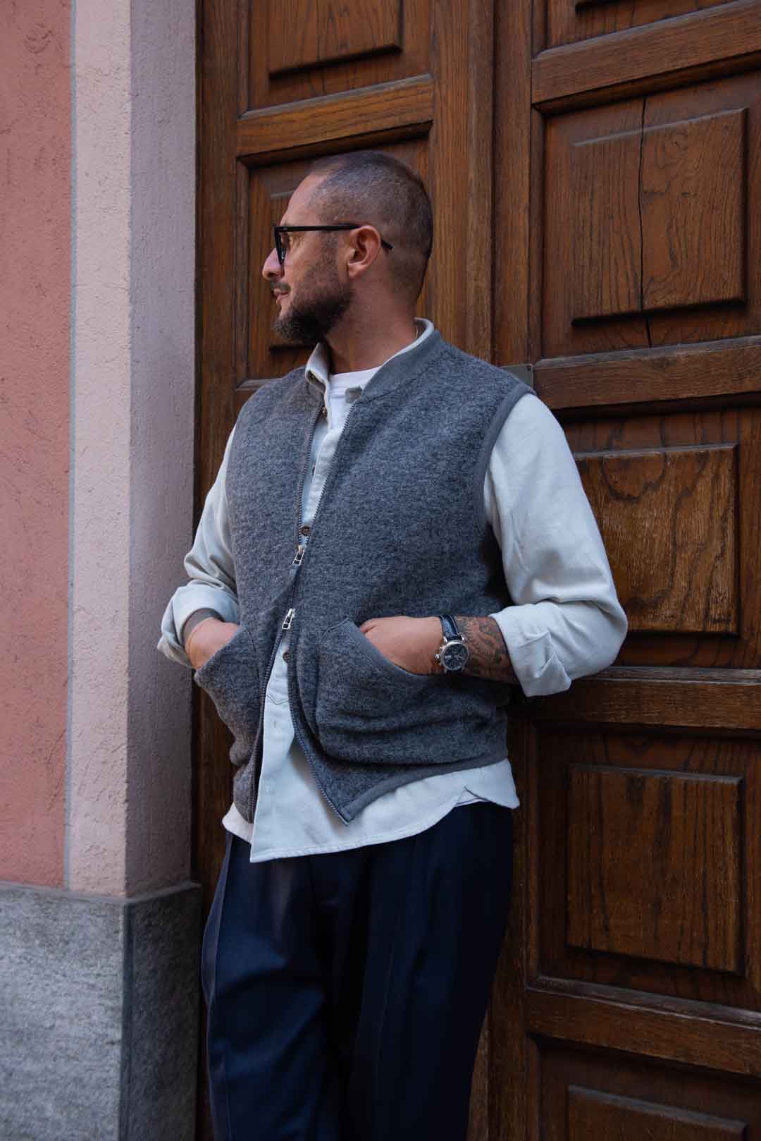Zip Waistcoat Universal Works - immagine 8