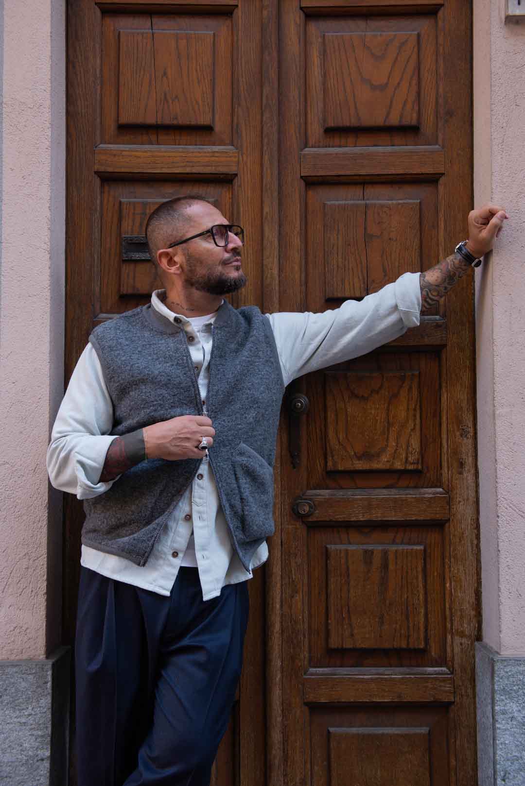Zip Waistcoat Universal Works - immagine 6